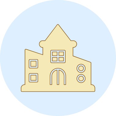 Ev. Web simgesi basit illüstrasyon