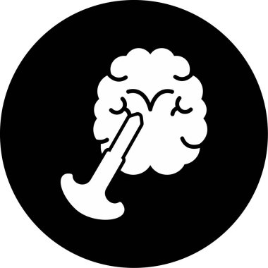 beyin ikonu vektör illüstrasyonu