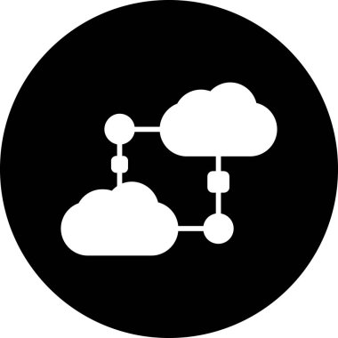 bulut hesaplama simgesi, vektör illüstrasyonu