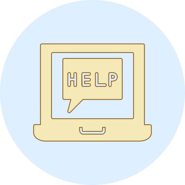 yardım vektör çizgisi renk simgesi