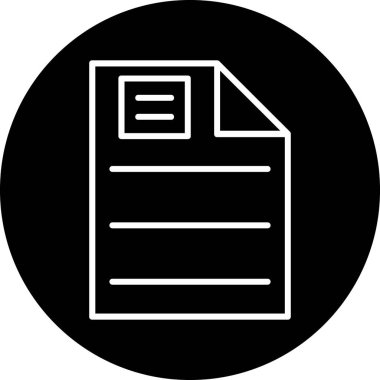 belge simgesi vektör illüstrasyonu