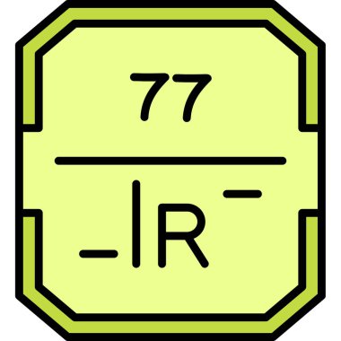 Yeşil ve sarı bir sembolün çizimi