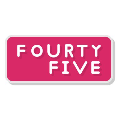 5 numaralı çıkartma. 5 işaret.