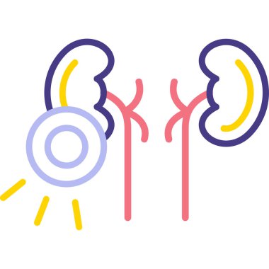 Mide, böbrek ikonu vektör çizimi