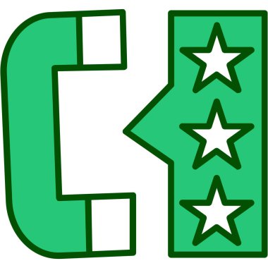 Yeşil harfin vektör çizimi a