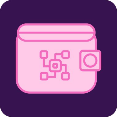 Cüzdan. Web simgesi basit illüstrasyon