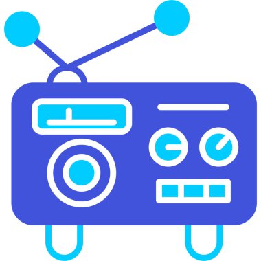 Radyo. Web simgesi basit illüstrasyon