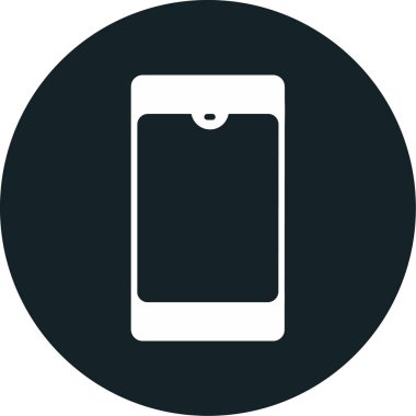 Beyaz arkaplanda vektör telefon düzlüğü simgesi