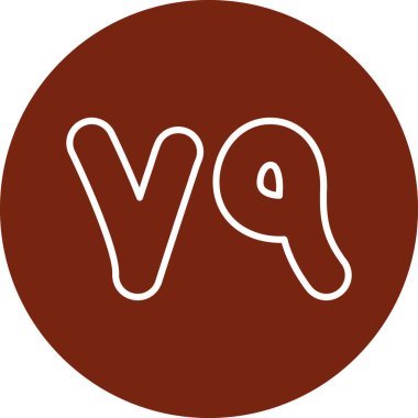 V harfi simgesinin vektör çizimi