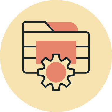 dosya dizini düz illüstrasyon simgesi