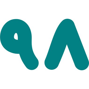 Bir harfin vektör illüstrasyonu