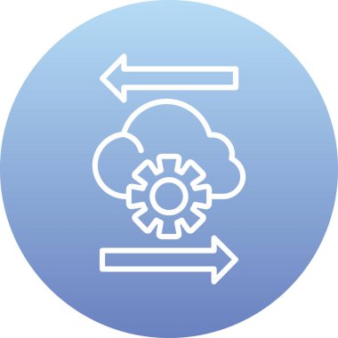 Bulut. Web simgesi basit tasarım