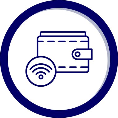 Cüzdan. Web simgesi basit illüstrasyon