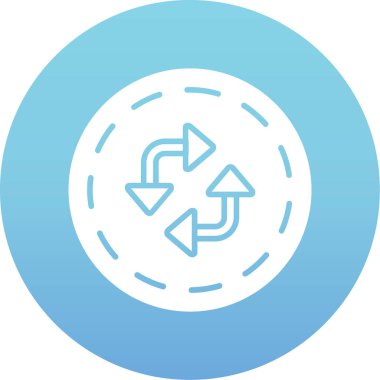 Geri dönüşüm simgesinin vektör illüstrasyonu