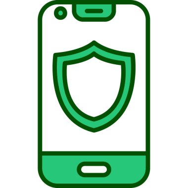 mobil koruma vektörü simgesi