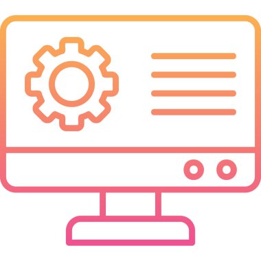 Bilgisayar. Web simgesi basit tasarım