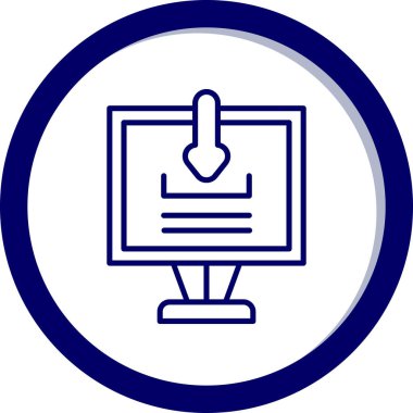 Dizüstü bilgisayar simgesi vektör çizimi