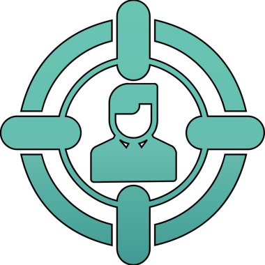 hedef hedef simgesi, vektör illüstrasyonu