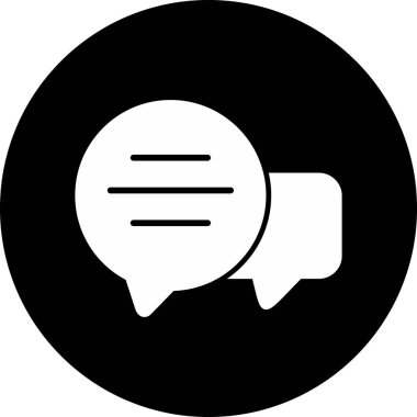 Konuşma balonu. Web simgesi basit illüstrasyon