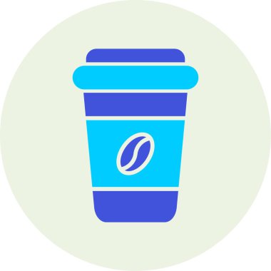 Bardak. Web simgesi basit illüstrasyon