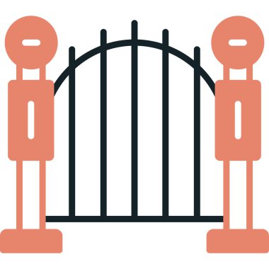 Hapishane. Web simgesi basit illüstrasyon