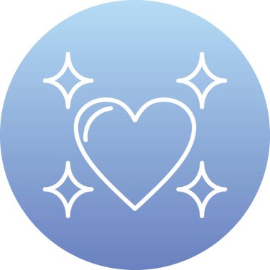 Kalp ikonu vektör illüstrasyonu