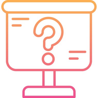 Soru web simgesi, vektör illüstrasyonu