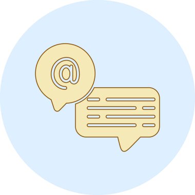 Sohbet simgesi vektör illüstrasyonu