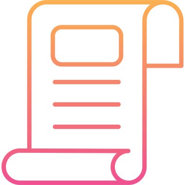 Bir belgenin vektör illüstrasyonu