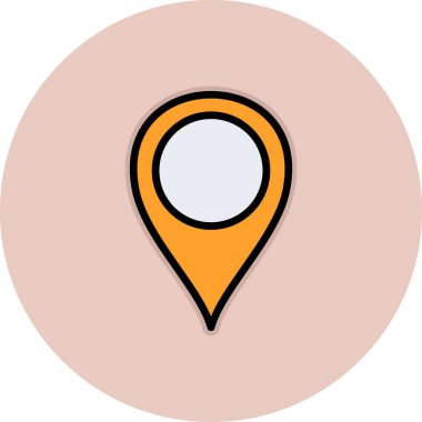 harita pin ikonu vektör illüstrasyonu