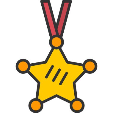 Ödül Madalyası. Vektör illüstrasyonu