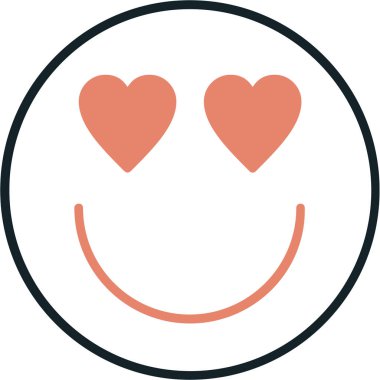 Gülümse. Web simgesi basit illüstrasyon