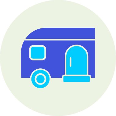 Mavi bir araba simgesinin vektör illüstrasyonu