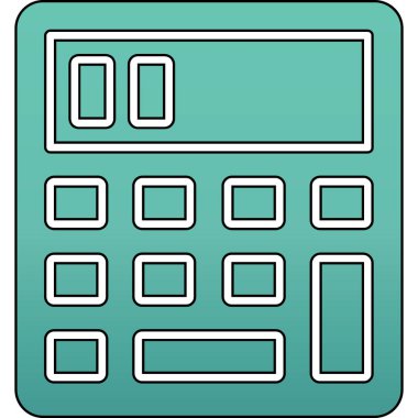 calculator icon, vector illustration simple design