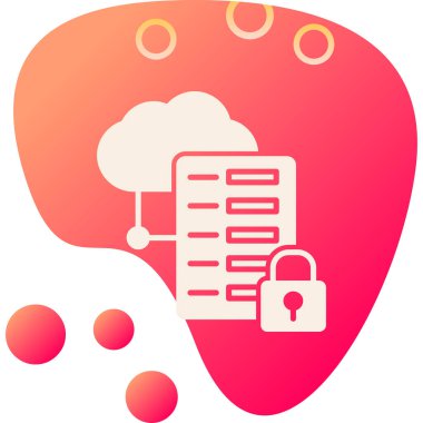 Bulut deposu. Web simgesi basit tasarım