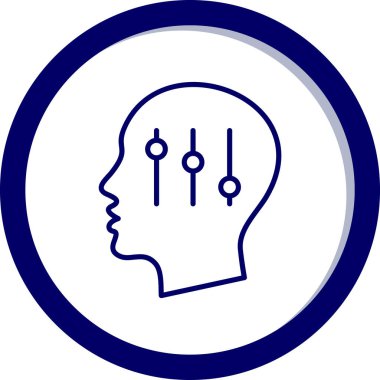 Beyin. Web simgesi basit illüstrasyon