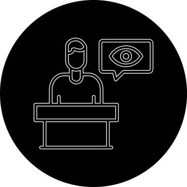 Göz simgesinin vektör illüstrasyonu