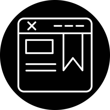 Web simgesi, tarayıcının vektör illüstrasyonu