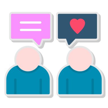 Konuş. Web simgesi basit illüstrasyon