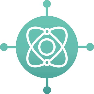 atom. Web simgesi basit illüstrasyon