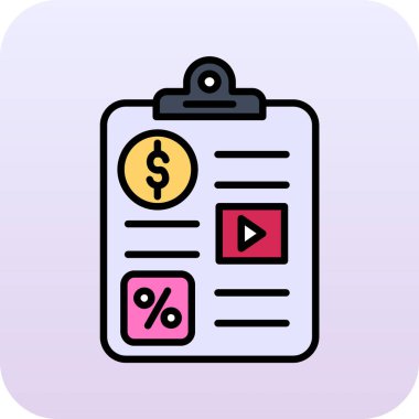 İzole edilmiş bir belge simgesinin çizimi. Bir işaretin çizimi