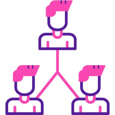 Bir grup insanın vektör çizimi