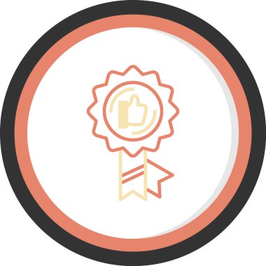 Rozet. Web simgesi basit illüstrasyon