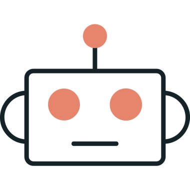 Bot web simgesi, vektör illüstrasyonu