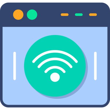 wifi internet simgesi, vektör illüstrasyonu