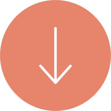 Düz biçimli ok yönü simgesi