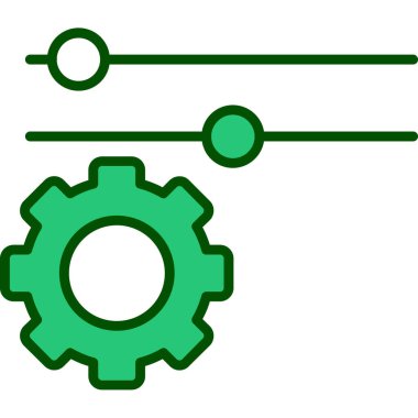 dişli simgesi vektör illüstrasyonu