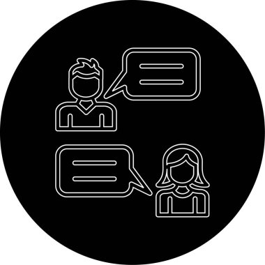 konuşma balonu simgesi, vektör illüstrasyonu