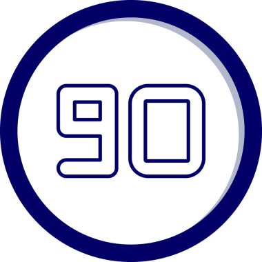 Mavi yuvarlak dairenin yuvarlak bir simgesinin vektör çizimi