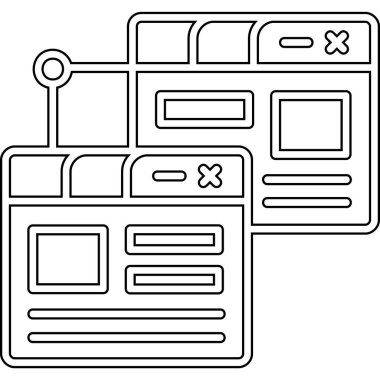 Tarayıcı kodlama simgesi ana hat biçiminde